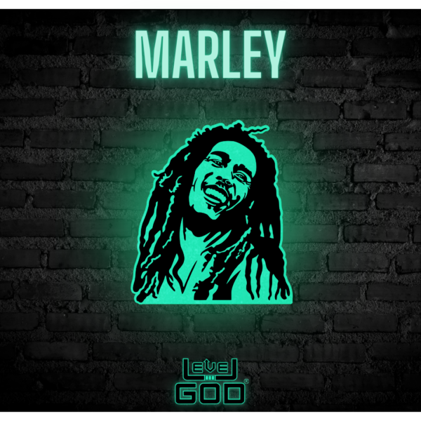 Cuadro Decorativo Fotoluminiscente Modelo Bob Marley