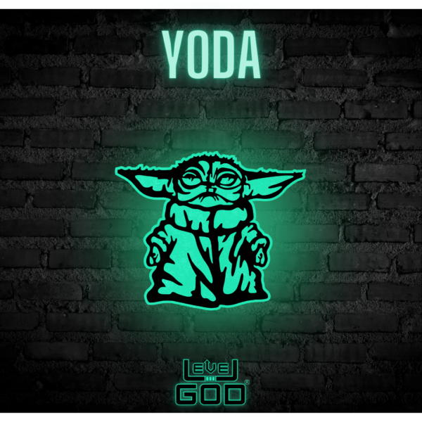 Cuadro Decorativo Fotoluminiscente Modelo Yoda