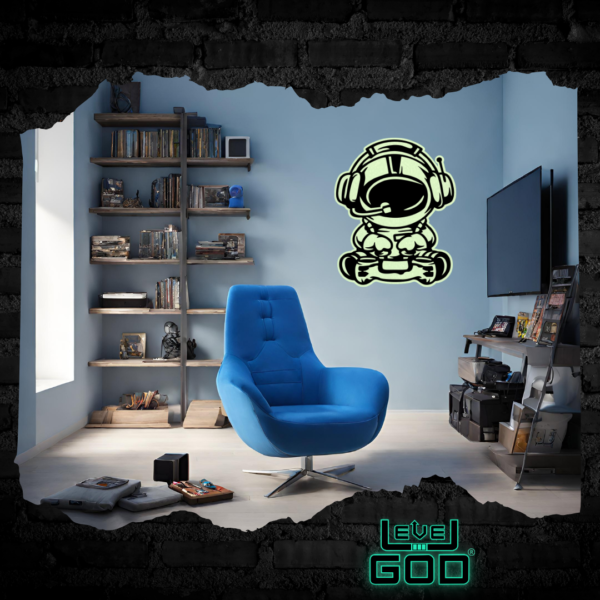 Cuadro Decorativo para Pared Brilla en la Oscuridad Categoría Espacio & Ciencia Ficción Modelo Space Boy Astronauta Gamer