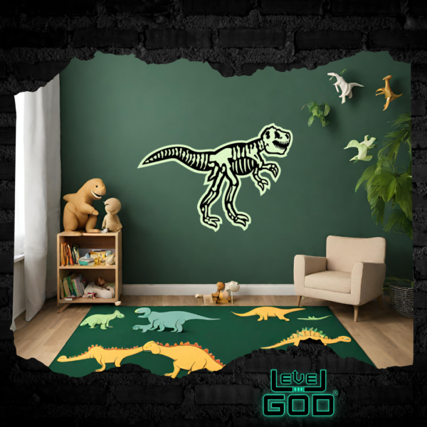 Cuadro Decorativo para Pared Brilla en la Oscuridad Categoría Infantil & Aventuras Modelo T Rex