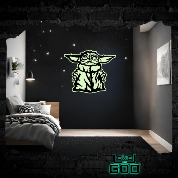 Cuadro para Pared Brilla en la Oscuridad Modelo - Yoda Star Wars