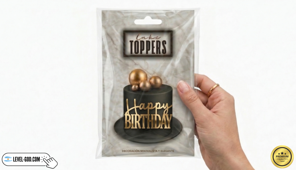 topper para torta en packaging listo para venta rentable argentina